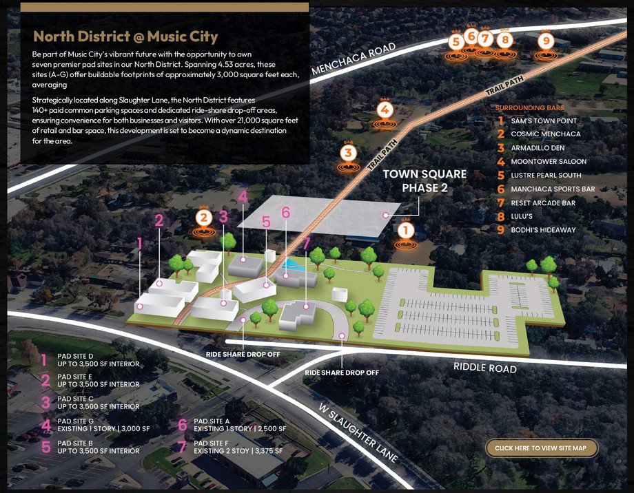 North District site map showing assembled parcels and entitlement plan